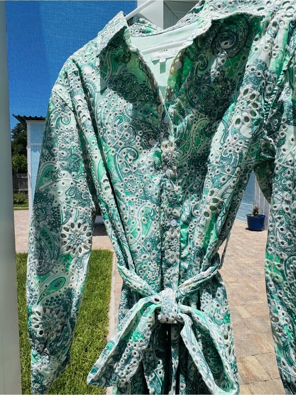 Lena Green Paisley Midi Dress